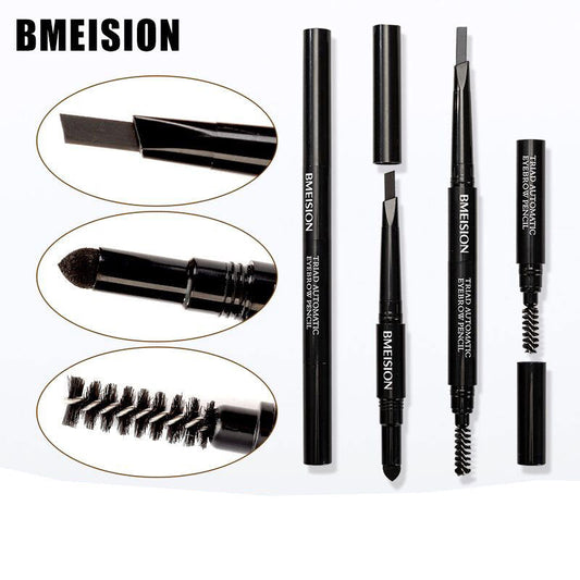 Eyebrow pencil cross-border sweat-proof triangle smudge waterproof double head