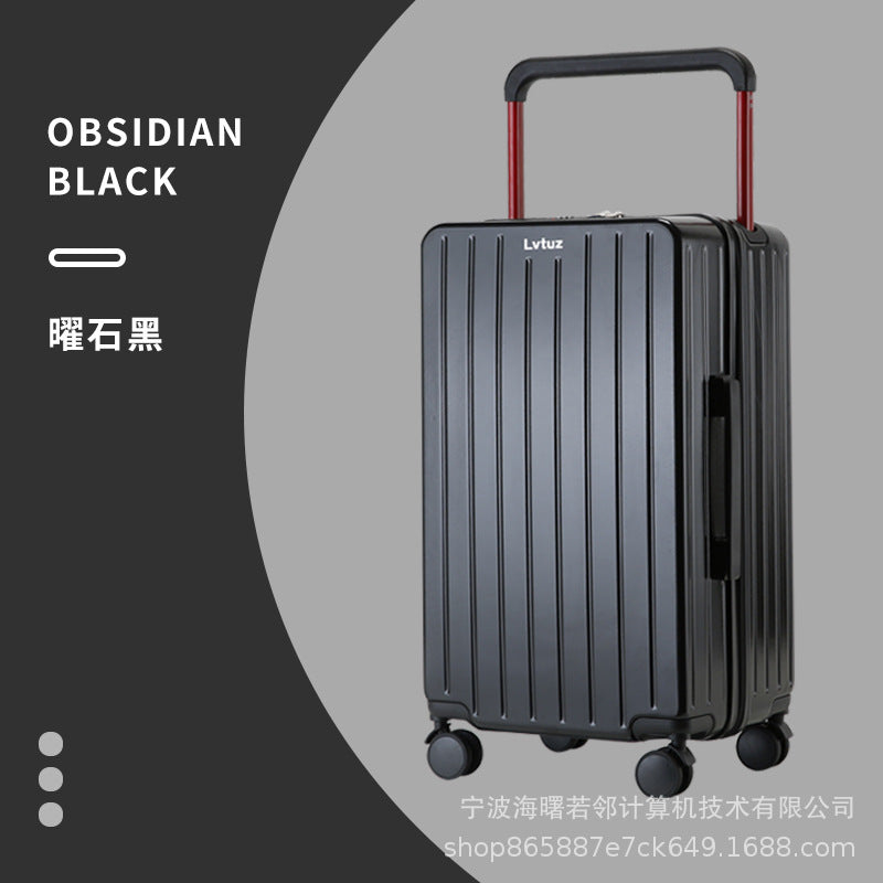 2024 new style center wide trolley suitcase for women large capacity password travel suitcase universal wheel net celebrity trolley case