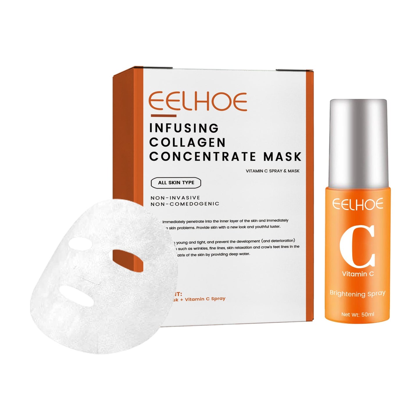 EELHOE Collagen Anti-Aging Mask Spray ប្រឆាំងភាពចាស់ ស្នាមអុជខ្មៅ ធ្វើអោយស្បែកភ្លឺថ្លា បន្តឹងស្បែក ផ្តល់សំណើមដល់ស្បែក 