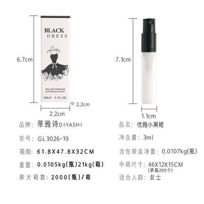 Internet celebrity fragrance 3ml trial pack perfume women's perfume Q version test tube perfume sample wholesale cheap substitute big brand perfume 