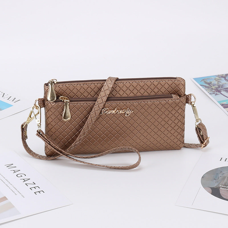 Korean style shoulder bag 2024 new women's bag fashion messenger bag simple versatile mobile phone bag women's mother wallet 