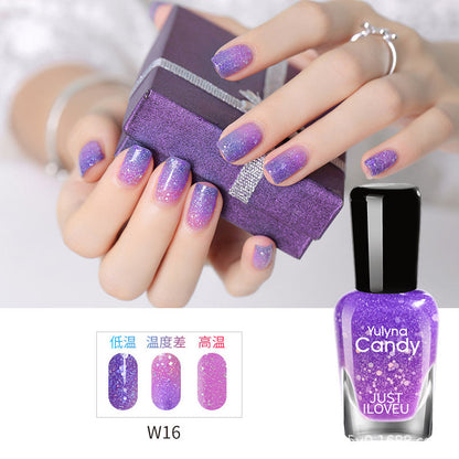 2024 new temperature-changing nail polish, no baking, quick drying, long-lasting, non-peelable, non-fading, multi-color nail polish, direct sales from manufacturers