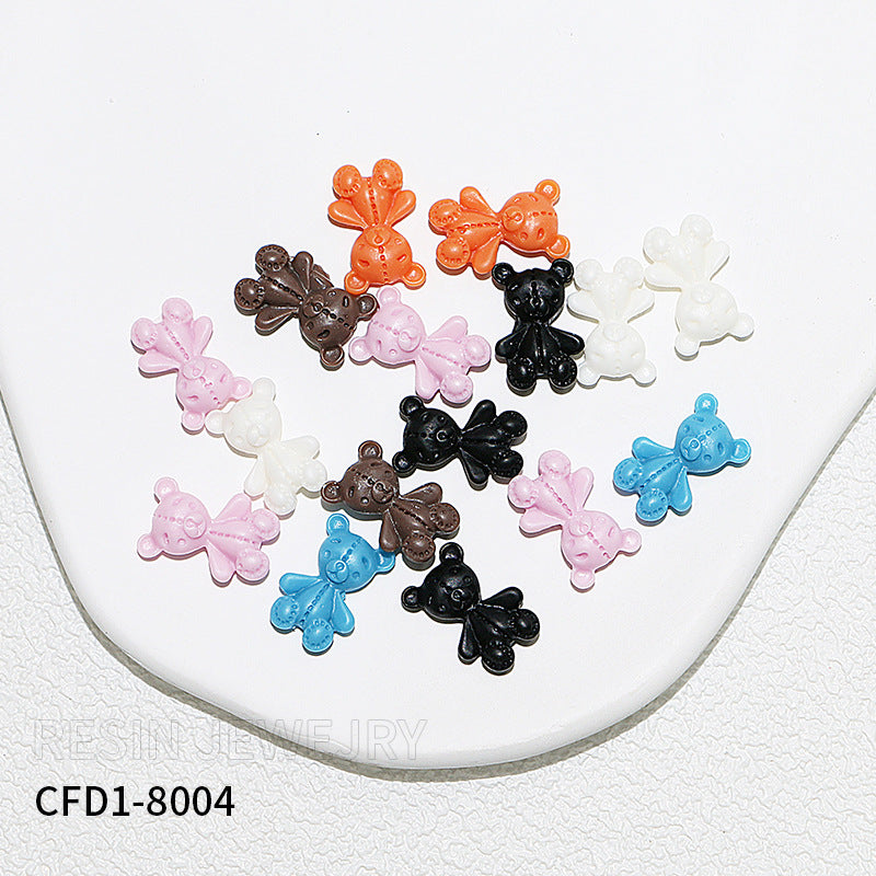 2024 new cross-border soft clay cartoon nail accessories resin mixed patch Japanese style hot sale