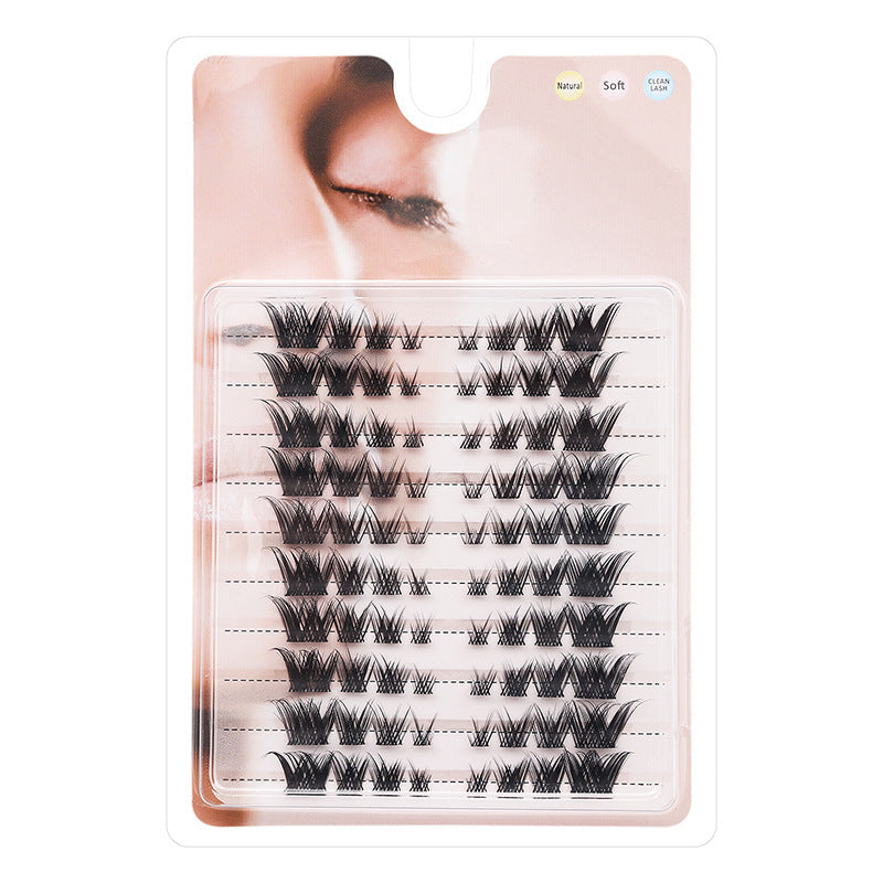 False eyelashes factory cross-border stable supply 10 rows of lazy sunflower self-grafted segmented eyelashes