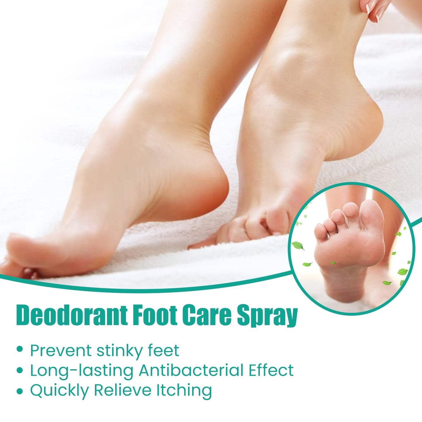 OUHOE Foot deodorant spray, ប្រឆាំងនឹងការរមាស់ជើង, ជើងរបស់អត្តពលិកនិងក្លិនប្រឆាំងនឹងការស្ងួតនិង peeling moisturizing care spray 