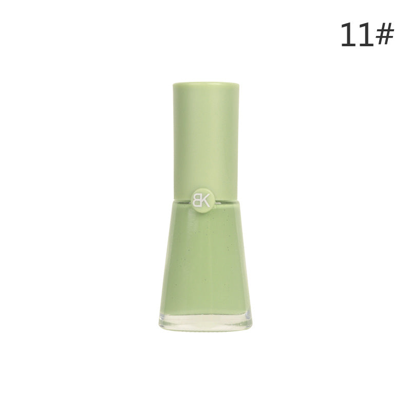 bk summer whitening 7 days 38 colors no baking long-lasting water-based nail polish 9.5ml non-peelable pure color macaron 