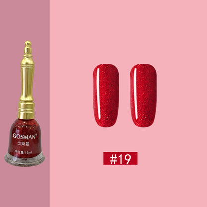 Gosman's new small bell nail polish is long-lasting and can't be torn off. It doesn't need to be baked and quick-drying. The factory wholesales the nail polish.