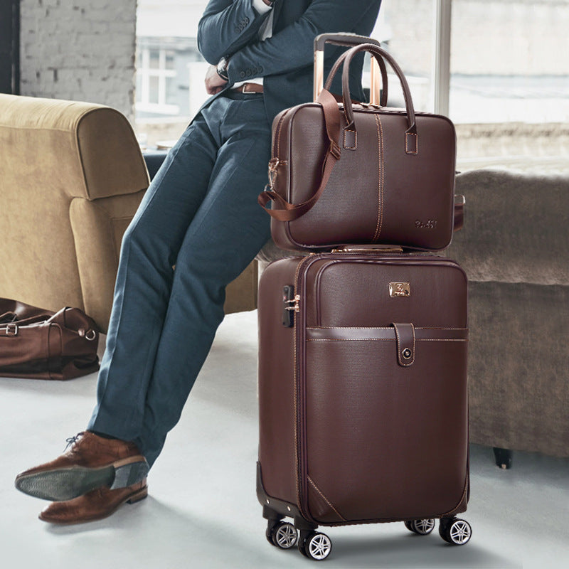 Corporate gift Paul leather suitcase mother box with handbag trolley case men's suitcase business travel case men 