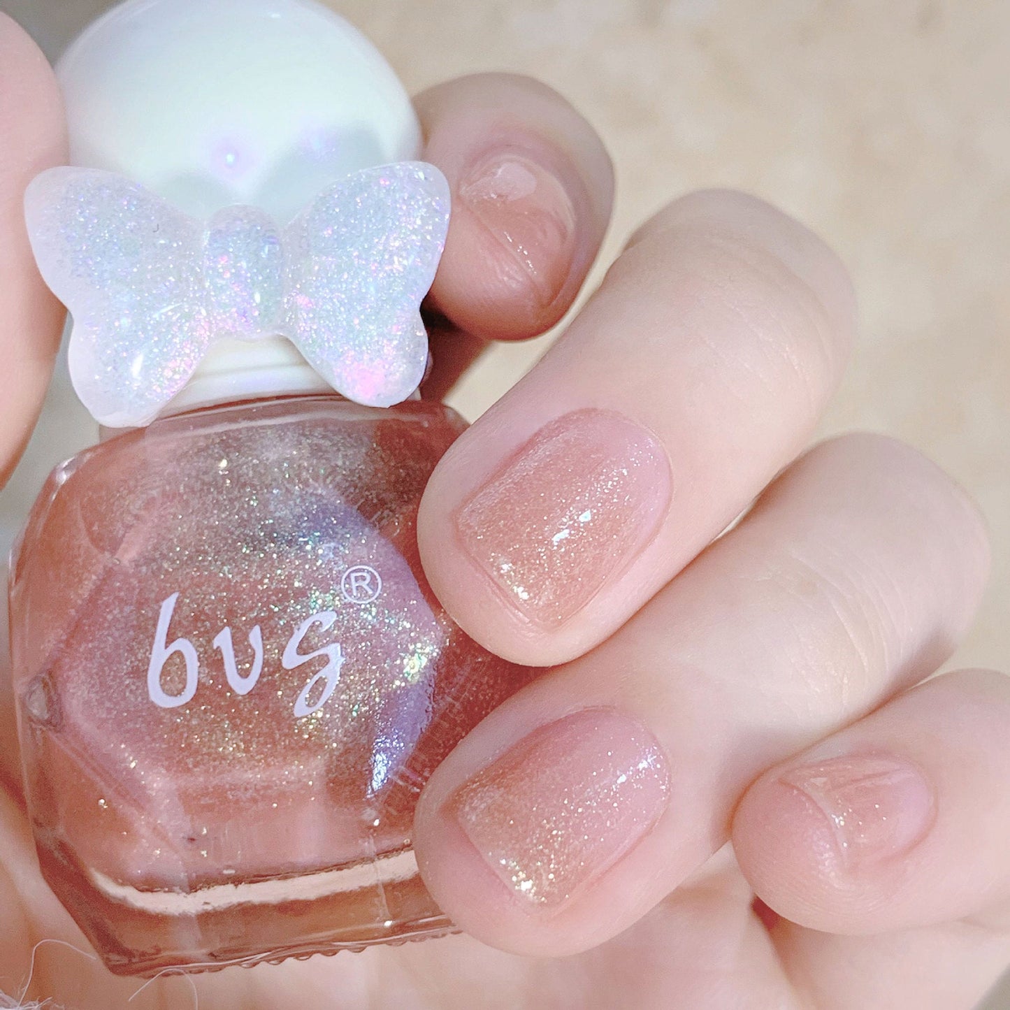 BVG10ml floral water-based nail polish bow fine flash no-bake long-lasting peelable pearlescent nail polish novice wholesale