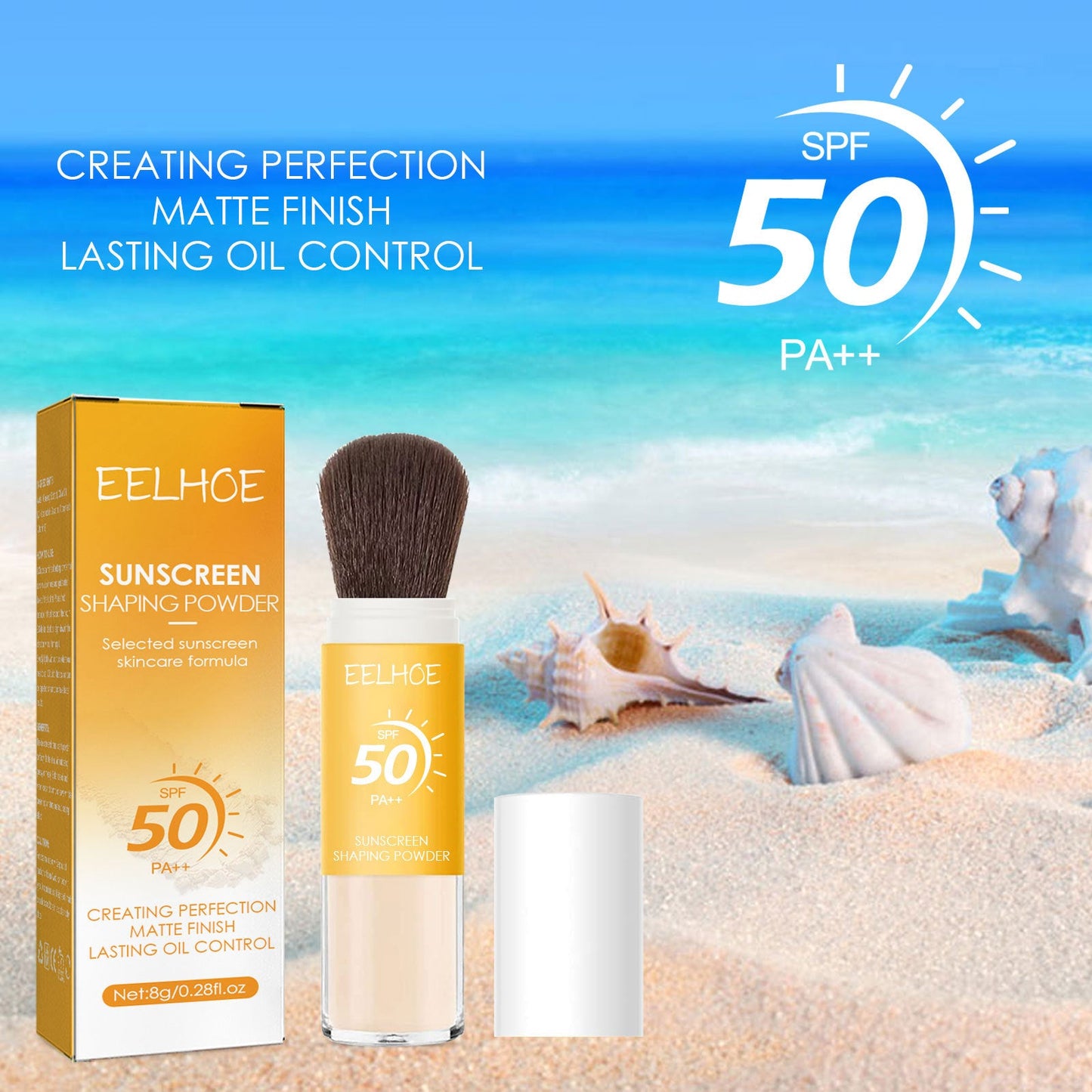 EELHOE Setting Powder ធម្មជាតិ ពន្លឺ ខ្យល់ចេញចូល គ្រប់គ្រងប្រេង ធន់នឹងគ្រឿងសម្អាង ជាប់បានយូរ មិនជ្រាបទឹក និងធន់ញើស 