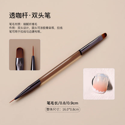 Japanese nail art pen brush sweeping pen construction pen semi-transparent rod phototherapy painting line pen gradient pen factory direct sales