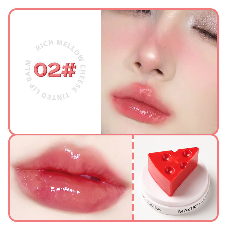 MAGIC CASA cheese lipstick ក្រែមផ្លាស់ប្តូរសីតុណ្ហភាព ក្រែមលាបមាត់ថ្លា ផ្តល់សំណើម ពណ៌ផ្កាឈូក មិនងាយរសាយ