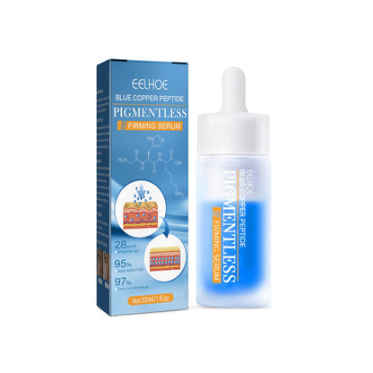 EELHOE Blue Copper Peptide Firming Essence Lightens Wrinkles, Forehead Lines, Firms, Moisturizes, and Whitens Skin 