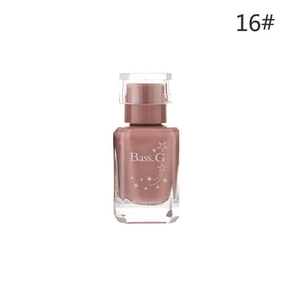 BK whitening high gloss long-lasting odorless nail polish healthy pure color student color water-based peelable nail polish 