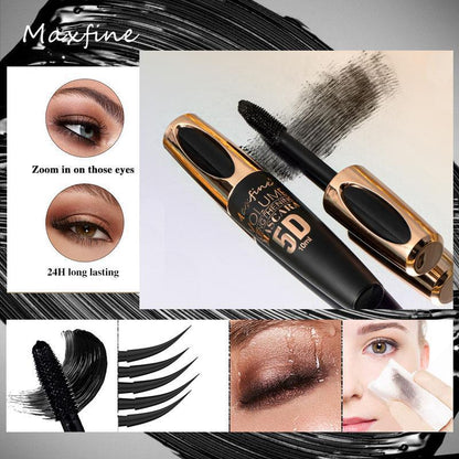 Cross-border makeup MAXFINE 5D mascara set wholesale waterproof and sweat-proof non-smudged lengthening primer in multiple colors