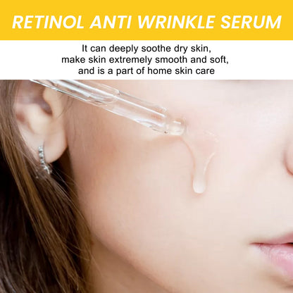 EELHOE Retinol សេរ៉ូមប្រឆាំងភាពជ្រីវជ្រួញ បន្តឹងស្បែកមុខ បំបាត់ស្នាមជ្រួញ និងផ្នត់ nasolabial ថែរក្សាស្បែកប្រឆាំងភាពចាស់ 