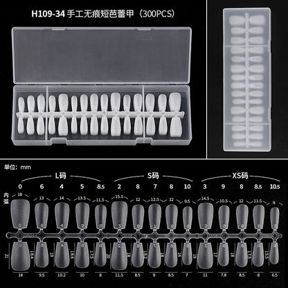 手工穿戴甲甲片 磨砂免刻磨轻薄折无痕空气软甲300片装全新升级