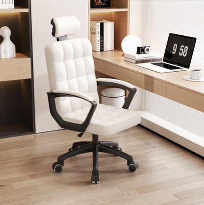 Office chair mahjong chair simple conference room chair home bow chair computer chair black long sitting back stool