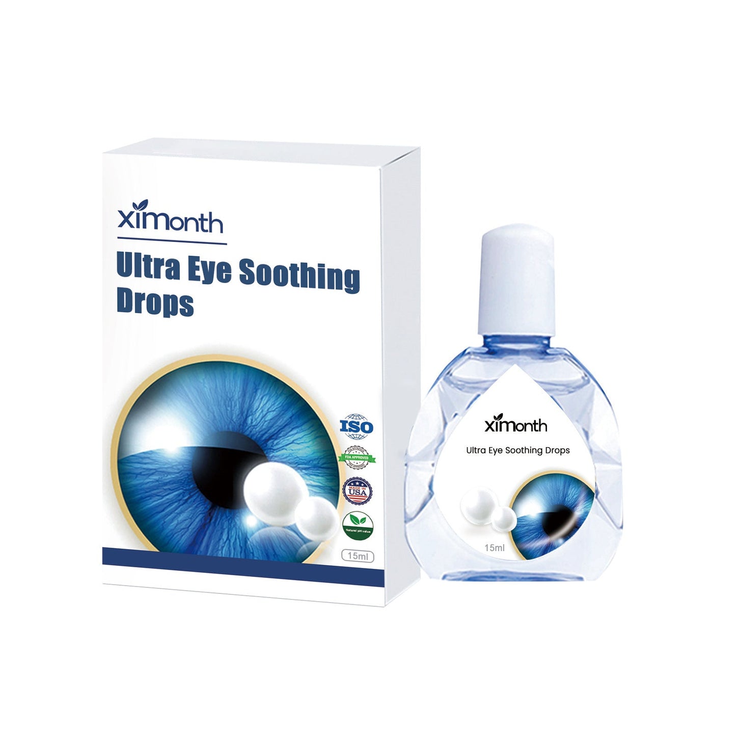 Ximonth eye care drops relieve red eyes, dry eyes, blurred vision, eye fatigue, eye care drops 