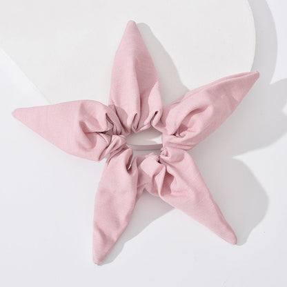 Amazon's new five-pointed starfish hair tie ponytail large intestine hair ring female European and American cartoon style head flower hair accessories female