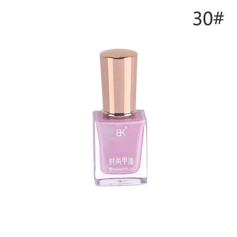 bk summer new style net red 36 colors fashion oily nail polish can not be peeled off without baking long-lasting not easy to fall off white wholesale