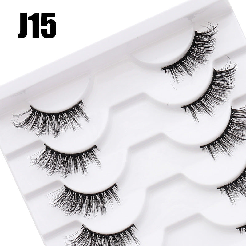 DINGSEN false eyelashes factory wholesale cross-border three-dimensional curled eyelashes multi-layer thick half eyelashes half