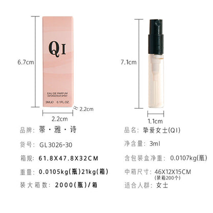 Internet celebrity fragrance 3ml trial pack perfume women's perfume Q version test tube perfume sample wholesale cheap substitute big brand perfume 