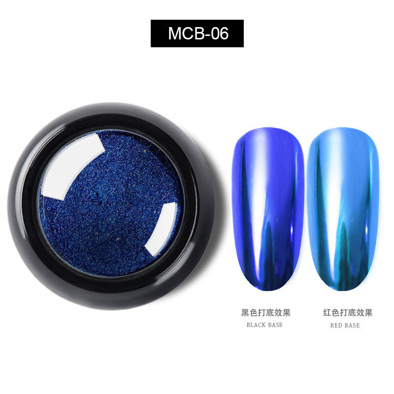 Cross-border manicure titanium gold powder vibrato mirror powder pure color electroplating magic mirror powder manicure glitter powder MCB wholesale