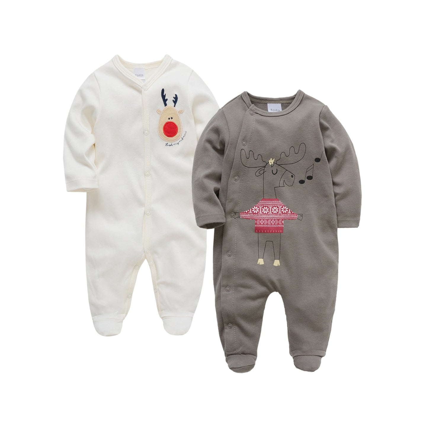 Manufacturers long sleeve baby clothes 2 pieces spring cotton boy infant jumpsuit foot cover jumpsuit cross-border 