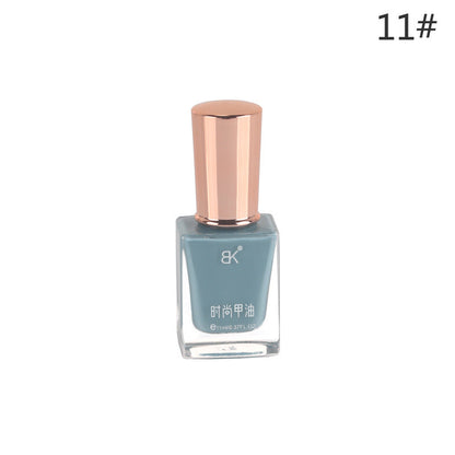 bk summer new style net red 36 colors fashion oily nail polish can not be peeled off without baking long-lasting not easy to fall off white wholesale