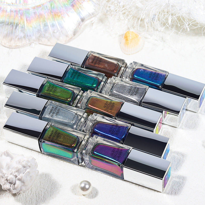 Cross-border new product nail art aurora liquid magic mirror powder European and American fantasy color mirror nail art non-flying powder liquid magic mirror powder