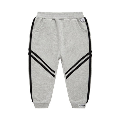 Boys pants spring and autumn children's clothing wholesale 2024 boys sports pants Korean version of thin stripes outer wear children's sweatpants