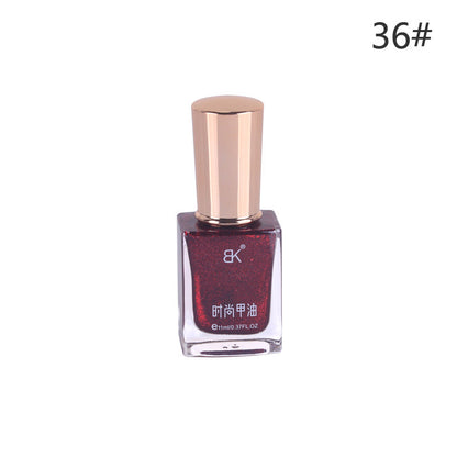 bk summer new style net red 36 colors fashion oily nail polish can not be peeled off without baking long-lasting not easy to fall off white wholesale