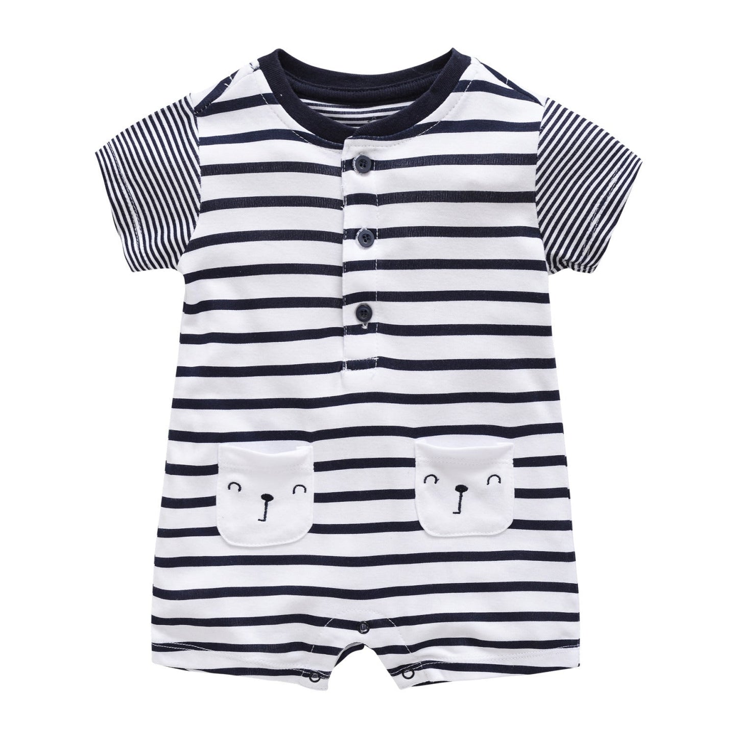 Summer baby boy boxer romper cute striped short-sleeved romper foreign trade children's clothing baby jumpsuit cross-border wholesale 