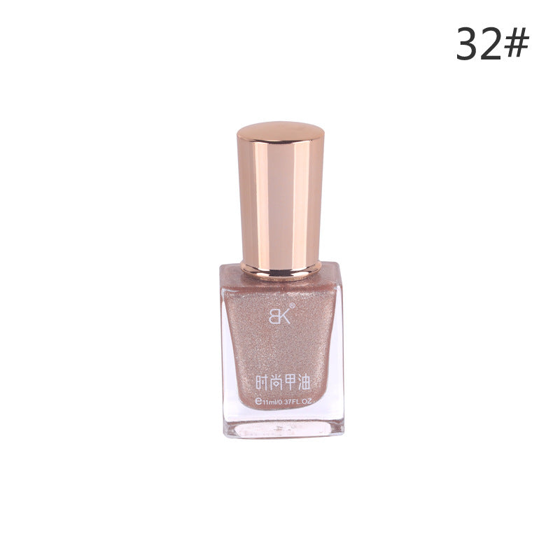 bk summer new style net red 36 colors fashion oily nail polish can not be peeled off without baking long-lasting not easy to fall off white wholesale