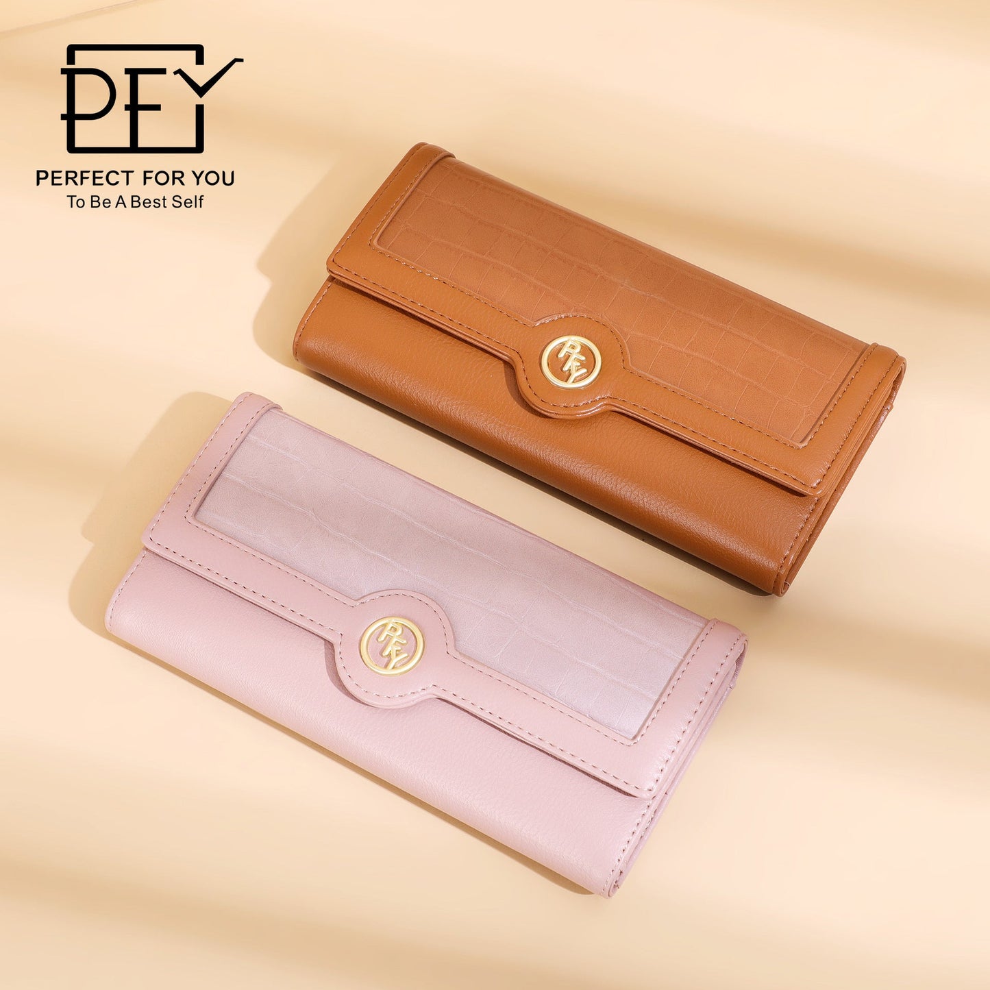 Perfect For You ladies long wallet new style fashion pu leather multifunctional dual-use card holder wallet female 