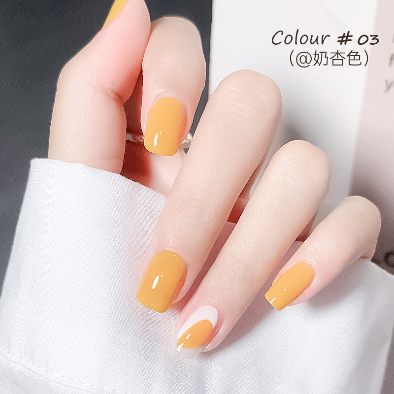 Water-based nail polish, no baking, quick drying, long-lasting, non-peelable, bell autumn and winter transparent nude jelly nail polish for nail salon