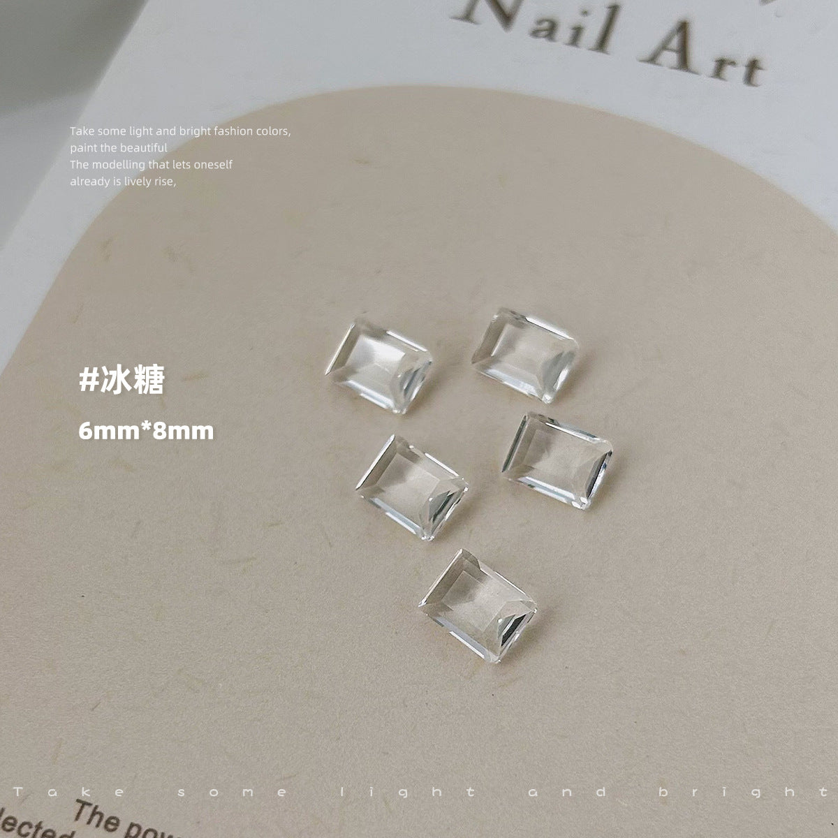 Nail accessories glacier transparent white pointed bottom diamond transparent bottom crooked heart love naked diamond rock sugar diamond nail accessories wholesale