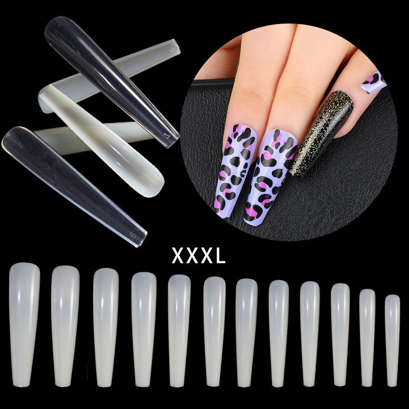 European and American extended wear nails 240 pieces in a box transparent nail extension nail full stickers ballet nail extension nail 