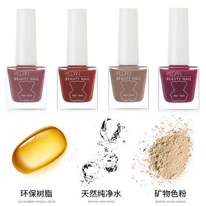 Cross-border supply of water-based ice-clear nail polish, no baking, quick drying, long-lasting, tearable nail polish factory wholesale