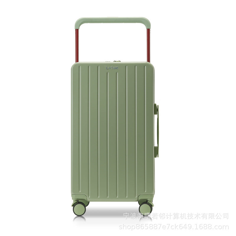 2024 new style center wide trolley suitcase for women large capacity password travel suitcase universal wheel net celebrity trolley case