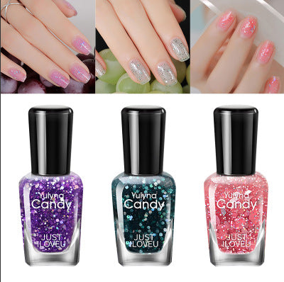 Yu Linna cross-border wholesale factory direct sales can not be peeled off a piece of toe nail polish set without baking