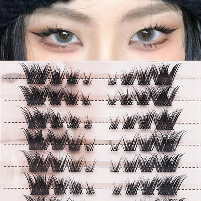 False eyelashes factory cross-border stable supply 10 rows of lazy sunflower self-grafted segmented eyelashes