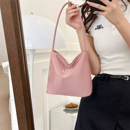 Fashion simple tote bags women 2024 new style simple texture waterproof Oxford cloth shoulder underarm bag 