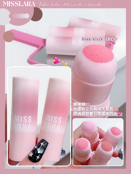 2023 Mirror Stick Blush Stick ពណ៌ផ្កាឈូក និង Vitrant  ស្បែកសរបស់ក្មេងស្រី Cute Blush ពណ៌ផ្កាឈូក Matte បែបកូរ៉េ