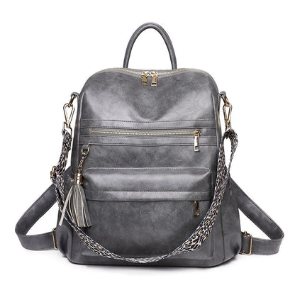 Backpack ladies 2024 backpack female European and American retro popular girls tassel bag Amazon bags wholesale 