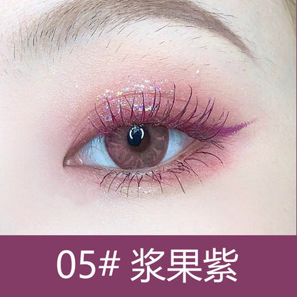 Eyelinerត្របកភ្នែកពណ៌ Douyin រាវ ពណ៌ផ្កាឈូក ពណ៌ស្វាយ ត្នោត ក្បាលអេប៉ុងស្តើង មិនងាយប្រឡាក់រោមភ្នែក សិស្សានុសិស្ស តម្លៃសមរម្យ គ្រឿងសម្អាង