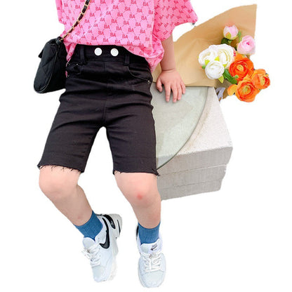 2024 summer new children's leggings girls black riding shorts small children's short leggings shorts