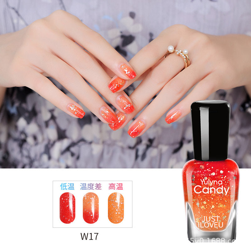 2024 new temperature-changing nail polish, no baking, quick drying, long-lasting, non-peelable, non-fading, multi-color nail polish, direct sales from manufacturers