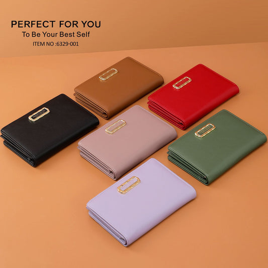 Perfect For You ladies wallet Korean version multifunctional solid color pu long cross-border clutch wallet 